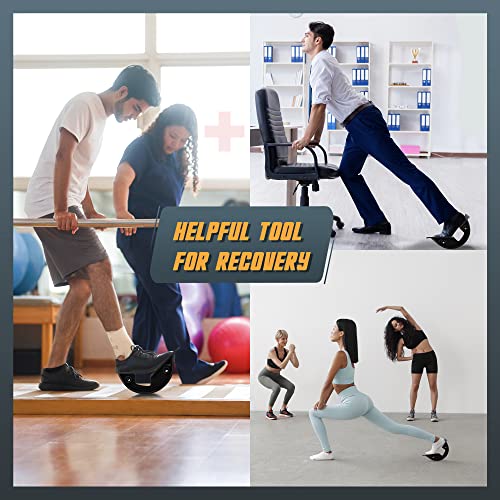 Foot Rocker with Spiky Ball, Calf Stretcher for Plantar Fasciitis Relief, Achilles Tendonitis Relief, Shin Splint Relief, Ankle Stretcher, Achilles Stretcher Improving Flexibility - Black