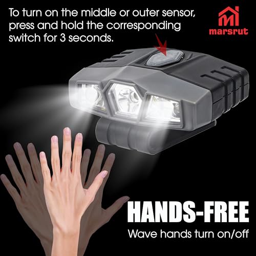 2Pcs Hat Lights Clip On Rechargeable Brim Light, Ultra Bright Micro Mini LED Cap Headlamp 150 Lumens Spotlight, Waterproof Hands Free Portable Flashlight for Baseball Cap, Running, Fishing, Camping