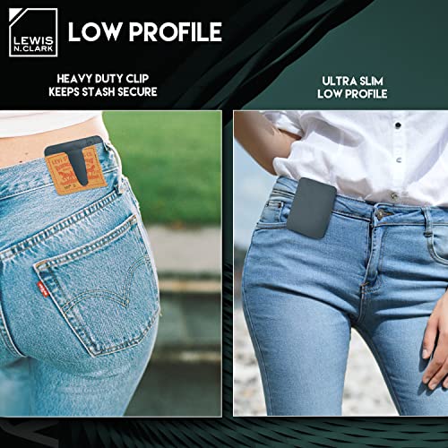 Lewis N. Clark RFID Blocking Hidden Clip Travel Money Belt, Seafoam Grey - color: Seafoam Grey
