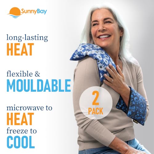 SunnyBay Heating Pad, Neck and Shoulder Wrap, 6x11 inch, Eucalypse - color: Pack of 2 - Euca