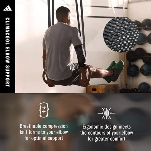 adidas Aeroready Ergonomic Compression Sleeve for Ankle, Elbow or Knee - size: Medium, style: Elbow Support