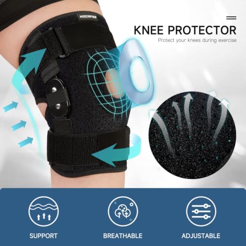 Plus Size Knee Brace XL-8XL,Stable Support of The Decompression Knee, Effective Relief of ACL, Arthritis, Meniscus Tear, Adjustable Compression Band, Suitable for Men and Women (6XL-7XL) - size: 6XL-7XL