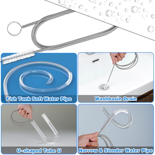 Ixiaoyoo 11 Pcs Cleaning Brushes Set, 8 Inch + 60 Inch Cleaner Brushes - color: 8 Inch + 60 Inch White