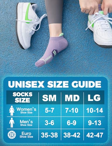 Juclise Women's No Show Compression Running Socks, 3 Pairs - color: Charged Purple+lavender Lux+bright Lilac, size: Small