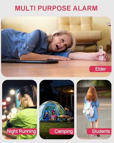 Rechargeable Personal Safety Alarm for Women, 130dB Loud Siren & Strobe