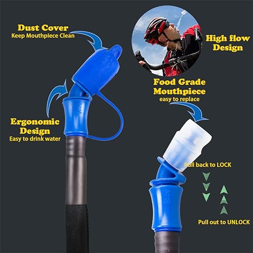 WACOOL 2L 2.5L 3L BPA Free PEVA Hydration Pack Bladder Leak-Proof Water Reservoir - size: 2 Liter