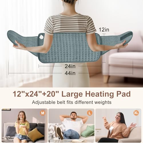 IGXHAVIZ Heating Pad with Adjustable Belt - color: Gray