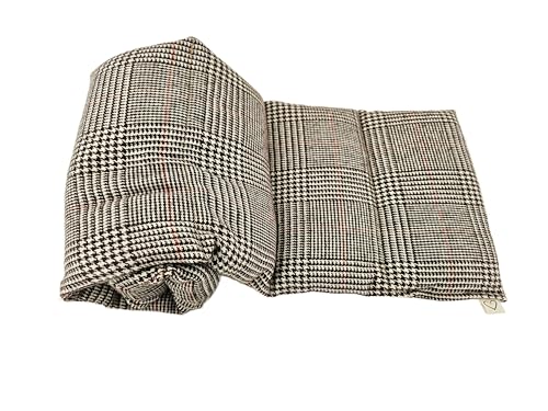 Microwavable LOVEwrap Neck & Shoulder wrap -Heated microwavable Warming Soothing Muscle Pain Relief Fatigue Relaxation - Unscented 6 x 24 - flaxsSeed - Soft Cotton Flannel - Tweed Black White - color: Tweed