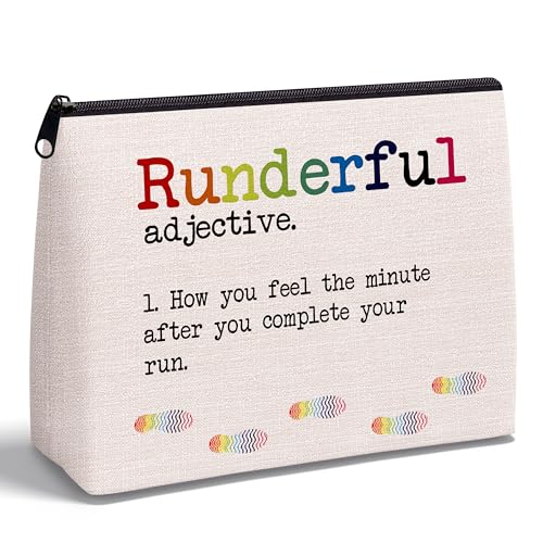 Running Gifts for Women, Runderful Zipper Makeup Bag - color: Runderful
