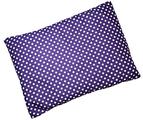 Microwavable Corn Filled Heating Pad and Cold Pack/Washable 100% Cotton Cover (Polka Dot - Purple, 7.5in W x 11in L) - size: 7.5in W x 11in L, style: Polka Dot - Purple