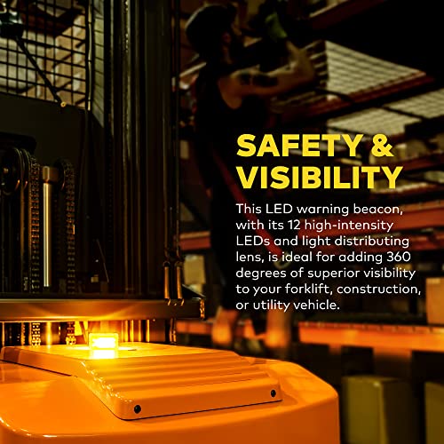 LAMPHUS Mini Aura 4 Inch 4W Amber LED Beacon Warning Strobe Light For Truck - color: Amber, size: 4"