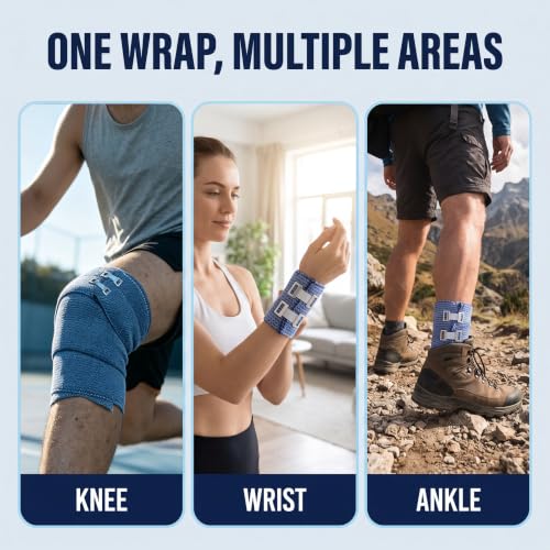 Menthol Cold Compression Wrap, Reusable Ice Tape for Muscle & Joint Support, Cotton Cooling Bandage with Adjustable Buckle for Post-Workout Relief & Outdoor Preparedness