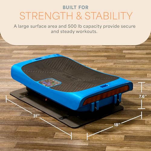 Lifepro Rumblex 4D Vibration Plate Exercise Machine with 7 Training Modes - color: Blue, size: Pro