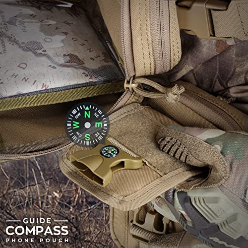 WYNEX Tactical Phone Pouch Molle, EDC Phone Holster, Small Admim Pouch - color: Khaki