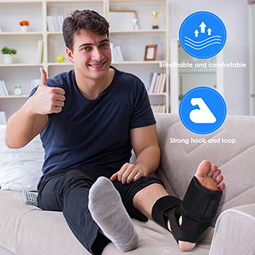 Plantar Night Splint Foot Support Brace Adjustable Foot Stabilizer Unisex Fits for Right or Left Foot ankle brace