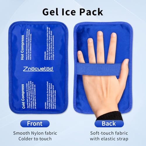 Gel Ice Pack for Injuries Reusable Soft Freezer Ice Bag with Strap 1 Pack - color: Royal Blue-1 Pack