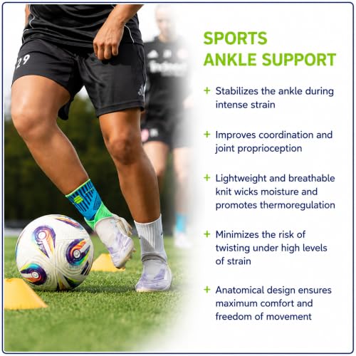 Bauerfeind Sports Ankle Support - Ankle Brace for Stabilization & Protection - Figure-8 Taping Strap - Targeted Compression - Lightweight & Durable (Rivera, X-Small/Right) - color: Rivera, size: X-Small/Right