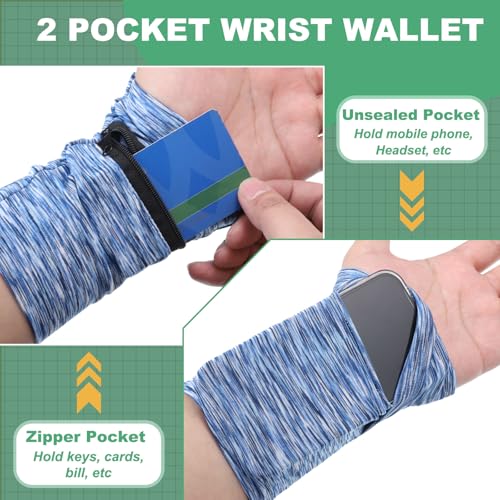 uxcell Wrist Pouch Wrist Wallet Sports Wristband Wallet with Zipper Pocket for Running Jogging Cycling Yoga - color: Red