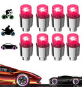 8 Pack LED Valve Stem Caps Lights for Car Tires Wheel Assemblies Light up Air Neon Bicycle Motorcycle Tyre Bike Truck Golf Cart for Kids Men Women(8 Red) - color: 8 Red