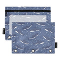 Whale Sharks Pencil Pouches for 3 Ring Binder 2 Pack - color: Whale Sharks