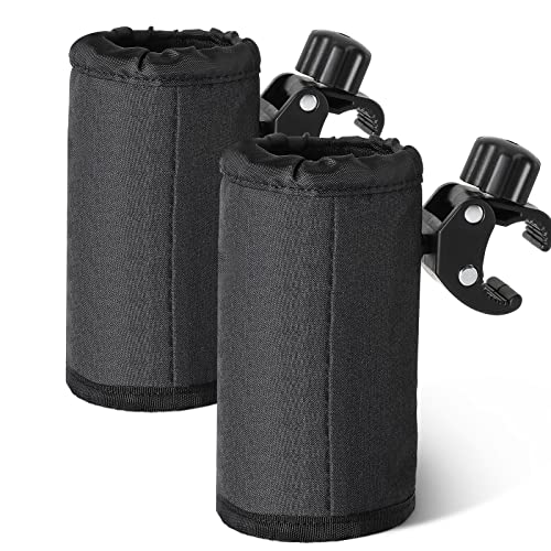Hestya 2 Pcs Cup Holder Alligator Clip Bottle Holder Bike, Black