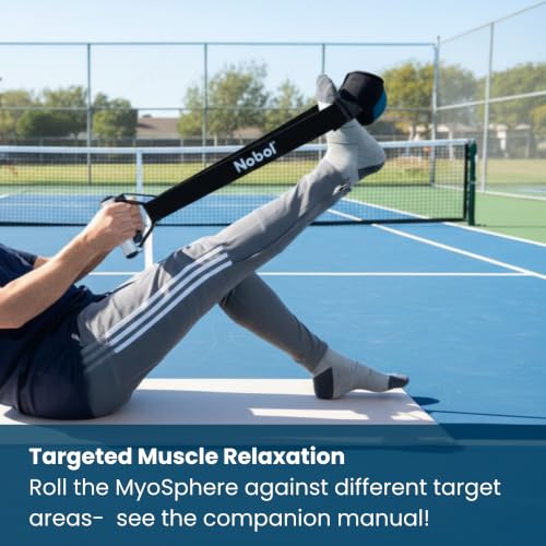 MyoSphere® Vibration Massage Ball & MyoBelt Kit, Portable Muscle Recovery Tool with Bluetooth Belt Remote Deep Tissue Vibration Rechargeable Massager - Nobol Blue - color: Nobol Blue