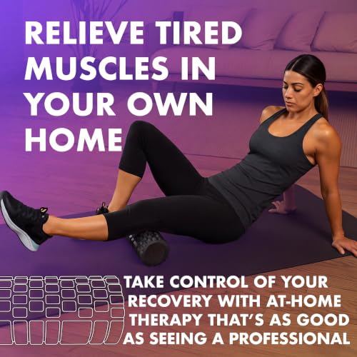 321 STRONG Patented 3-Zone Massage Roller, Medium Density for Exercise - color: Black