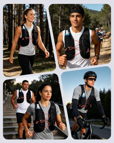 Running Vest for Women Men Hydration Vest with 500ml Flask - size: M-L (36-46 in)