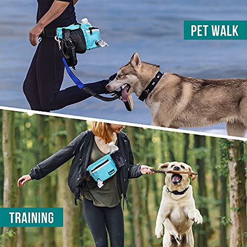PetAmi Dog Fanny Pack, Treat Pouch for Dog Walking Training, Turquoise Blue - color: Sea Blue