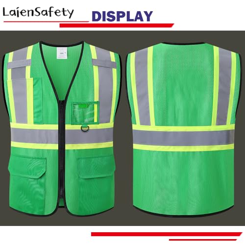 Hi Vis Reflective Safety Vest for Men Women,EK178,Green,S - color: Green, size: Small