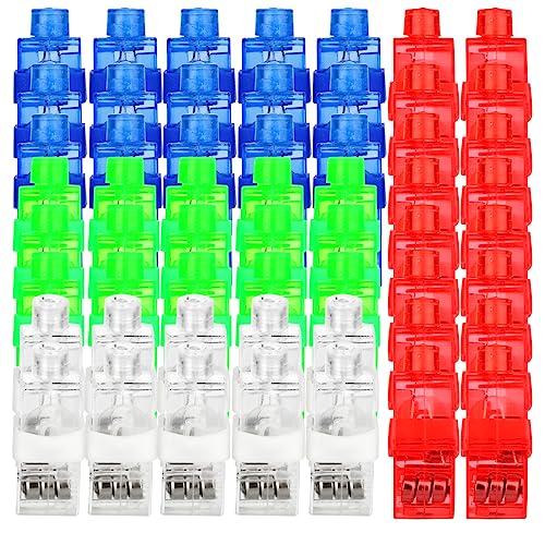 VETE 60Pcs LED Finger Lights Flashlights for Kids Glow Party Favors Birthday Christmas Halloween Supplies