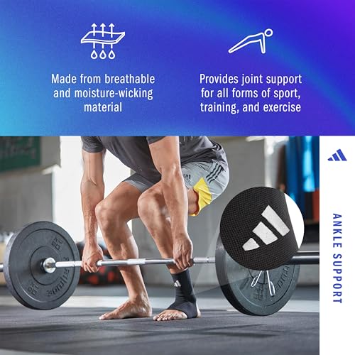 adidas Ankle Support Compression Sleeve - Sports and Fitness - Small - size: Small, style: adidas Ankle Support