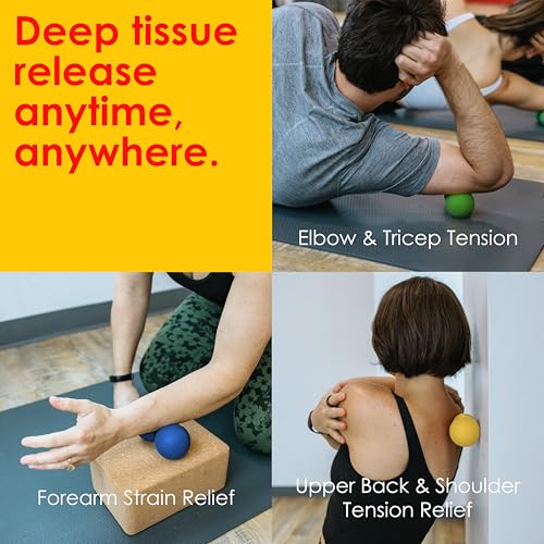 Rodo 2-in-1 Peanut & Lacrosse Ball Roller (Soft, Medium, Firm) | Fascia Massage & Mobility Tool | Deep Tissue Pain Relief | Foam Roller Alternative for Plantar Fasciitis, HIPS, Back, Legs