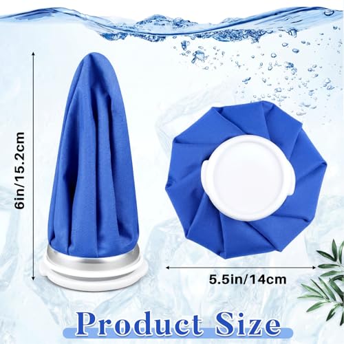 Honoson Reusable Ice Bags for Injuries 2 Pack, 6” Hot & Cold Ice Packs, Leak Proof Cold Compress for Pain Relief, Swelling, Sprains, Headache, Fever & Summer Cooling Relief, Toothache(Deep Blue) - color: Deep Blue