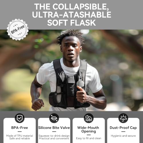 150ml Soft Flask Soft Water Bottle for Running, Hiking, Cycling and Climbing - White - color: 150ml, white