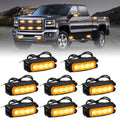 XRIDONSEN 8PCS Sync Grill Strobe Lights 32 LED Amber Lights for Trucks - color: Amber