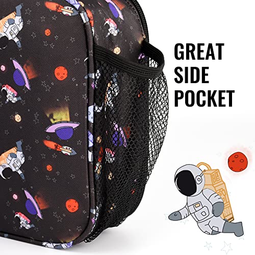 Genteen Lunch Box Kids, Prints Insulated Lunch Bag Kids Boys Girls,Soft Bag Mini Cooler Back to School Thermal Meal Tote Kit Lunch Box for School,Work,Outdoor - Astronaut - color: P-1pk Astronaut