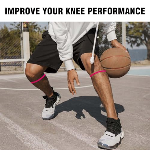 Patellar Tendon Support Strap, 2Pcs Pack Patella Band Knee Strap for Knee Pain Relief, Knee Brace for Tendonitis, Hiking, Soccer, Basketball, Running, Tennis, Volleyball & Squats, Plum - color: Plum