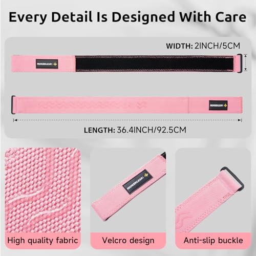 MANUEKLEAR Non-Slip Blood Flow Restriction Bands, BFR Booty Bands for Women - color: Pink