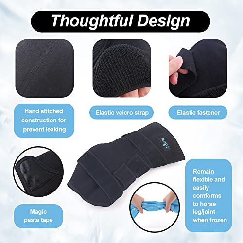 NEWGO Horse Ice Pack, 1 Wrap with 2 Gel Packs - style: 1 Pack