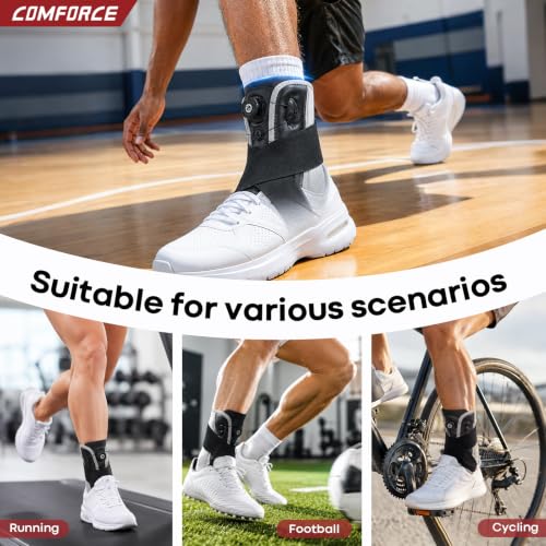 Ankle Brace for Women & Men with 2 Support Bars, Quick Adjustment