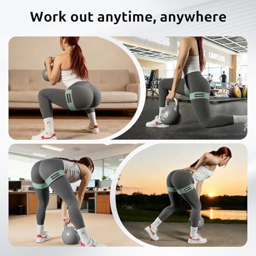MANUEKLEAR Non-Slip Blood Flow Restriction Bands, BFR Booty Bands for Women - color: Green