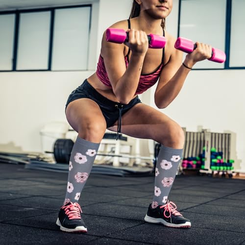 6 Pairs Compression Socks for Women Men Knee High - color: Multi, size: Small-Medium