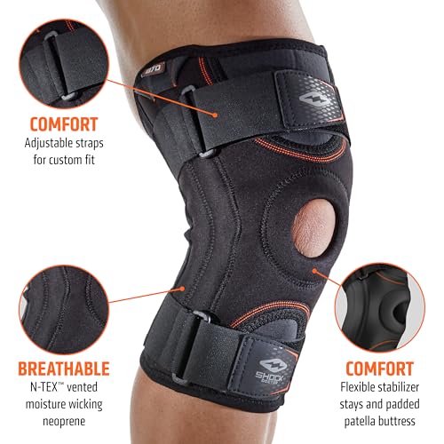Shock Doctor Knee Brace , Compression Knee Brace for Men & Women, Stability, Patella Instability, Meniscus & Ligament Injuries - size: Small