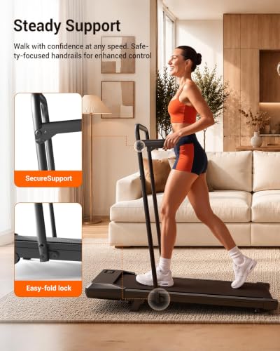 6% Incline 300 lbs Walking Pad Under Desk Treadmill,Metallic Black