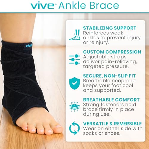 Vive Ankle Brace – Plantar Fasciitis Brace & Ankle Compression Sleeve