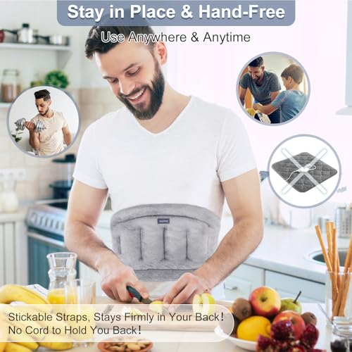 SuzziPad Microwave Heating Pad for Back & Lumbar Discomfort, Grey - color: Gray