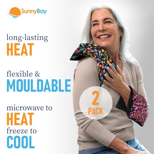 SunnyBay Heating Pad, Neck and Shoulder Wrap, 6x11 inch, Meadow - color: Meadow and Melody Flowers