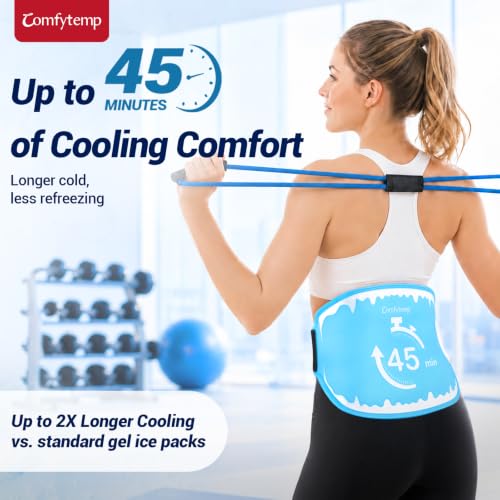 Comfytemp Ice Pack for Back Pain Relief, Sciatica Ease, 45 Min Long Lasting
