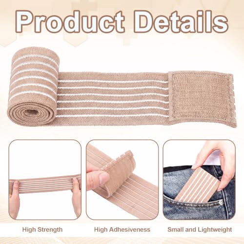 Geiserailie 4 Pcs Ice Pack Strap 4 Size Ice Belt Extender, Skin Tone - color: Skin Tone